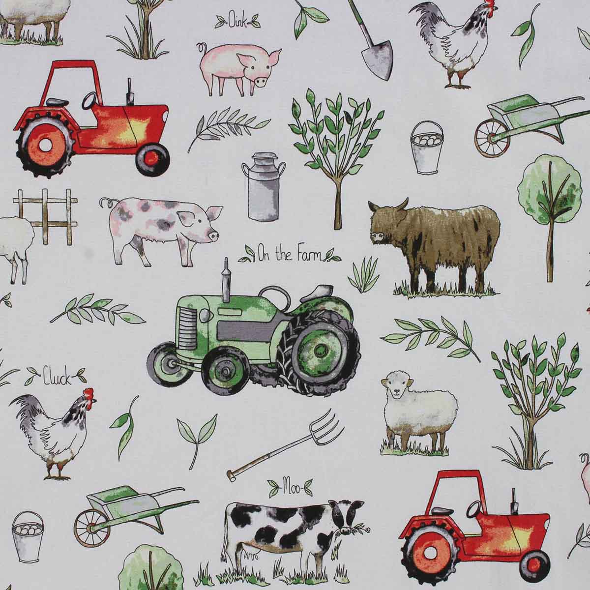 Richloom ON THE FARM FIELD - Cotton Canvas Fabric