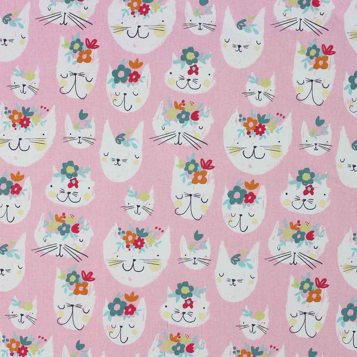 Richloom KITTIE ROSE - Novelty Cotton Canvas Fabric